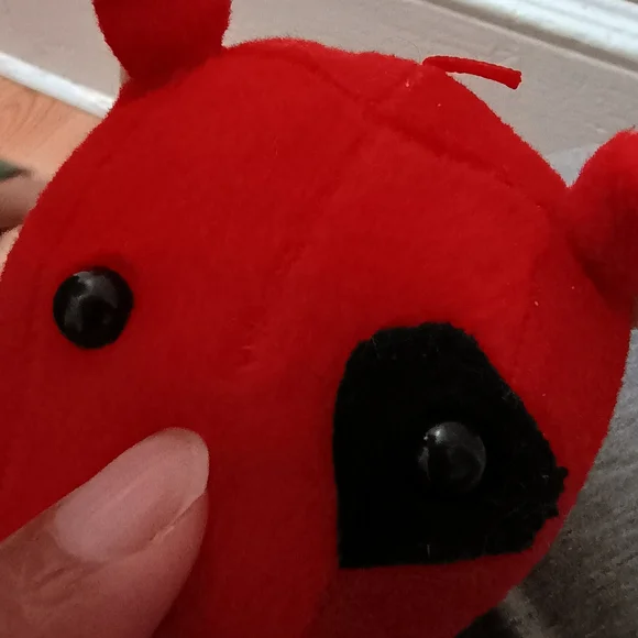 GANZ Plush Red Dog Sitting Stuffed Animal Bull Terrier Toy 8in - Picture 8 of 16